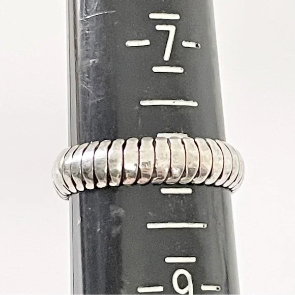 Sterling silver snake chain minimal band ring